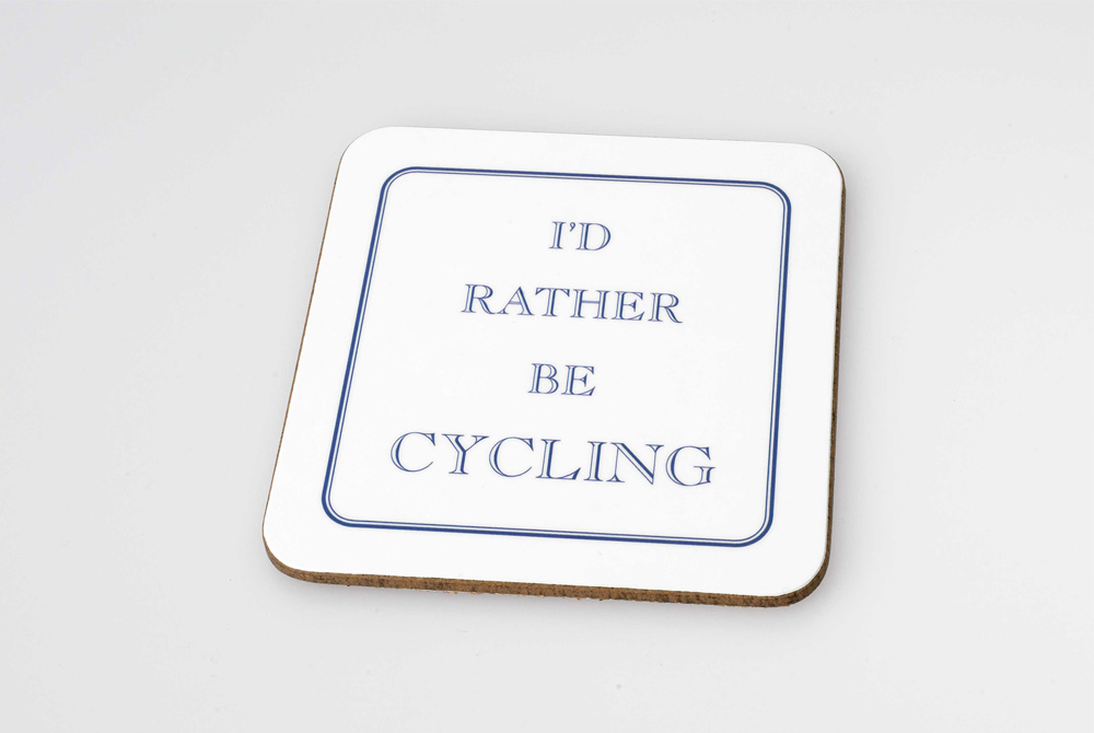 I’d Rather Be Cycling – Bicycle Drinks Coaster