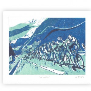 Tour de Force Bicycle Greeting Card by Lisa Takahashi