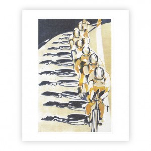 Chain Gang Bicycle Greeting Card by Lisa Takahashi