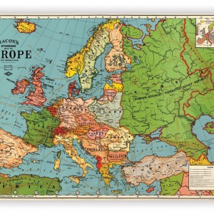 Map of Europe Poster Paper