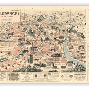 Map of Florence Poster Paper