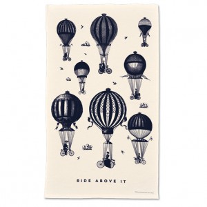 Chase and Wonder They Ride Above It Bicycle Tea Towel