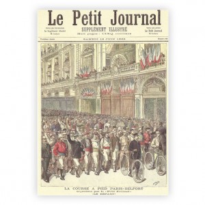 Road Race Paris to Belfort Bicycle Greeting Card