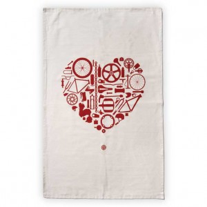 Bike Love Bicycle Tea Towel