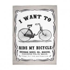 I Want to Ride my Bicycle Tea Towel