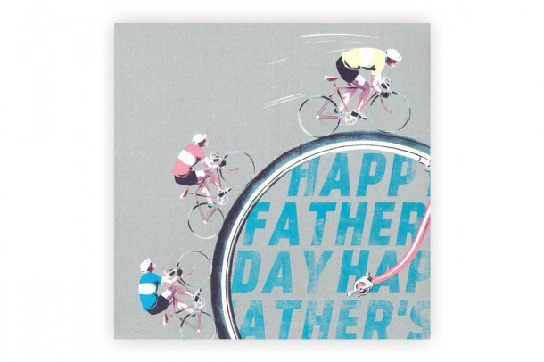 Happy Father's Day Bicycle Greeting Card CycleMiles