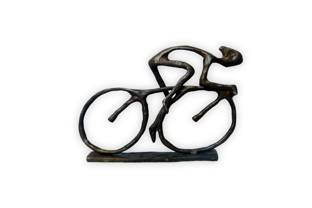 Racing Cyclist Bicycle Sculpture