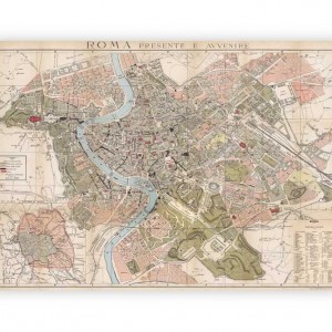 Map of Rome Poster Paper