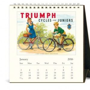 Vintage Bicycle 2016 Desk Calendar