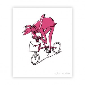 Brompton Cycling Screen Print by Beach