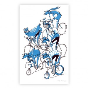 Pimlico Peloton Cycling Screen Print by Beach