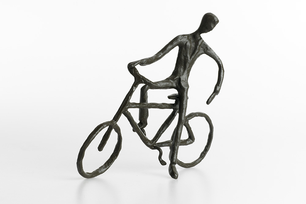Man on a Bicycle Sculpture