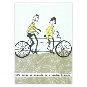 Twice as Nicycle Tandem Greeting Card