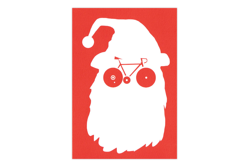 Bikeface Bicycle Christmas Card – Simon Spilsbury