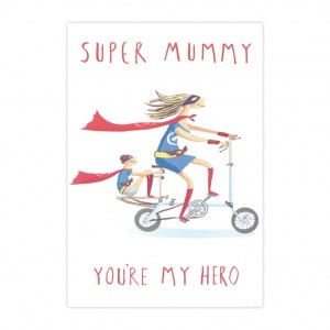 Super Mummy Bicycle Mother's Day Card