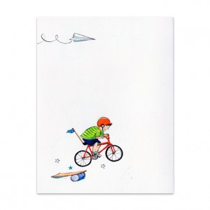 Five Boys Bicycle Birthday Card