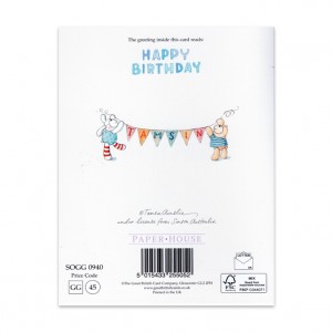 Five Boys Bicycle Birthday Card