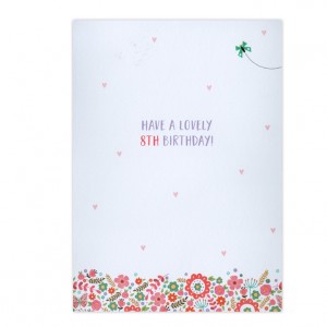 Eight Girls Bicycle Birthday Card