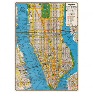 Map of New York Poster Paper