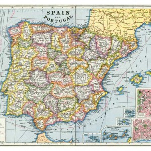 Map of Spain Poster Paper