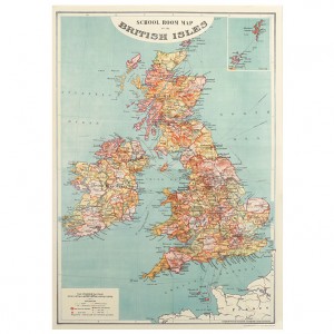 Map of British Isles Poster Paper